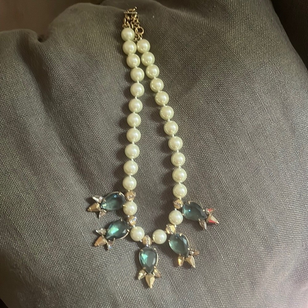 J. Crew pearl and jewels necklace